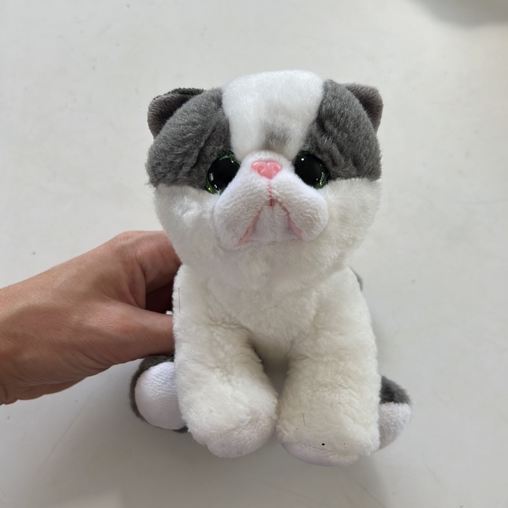 GIFTED Lot Ty Beanies Babies YANG Plush 6" Kitty Cat Kitten Stuffed Animal Gray - Picture 10 of 14